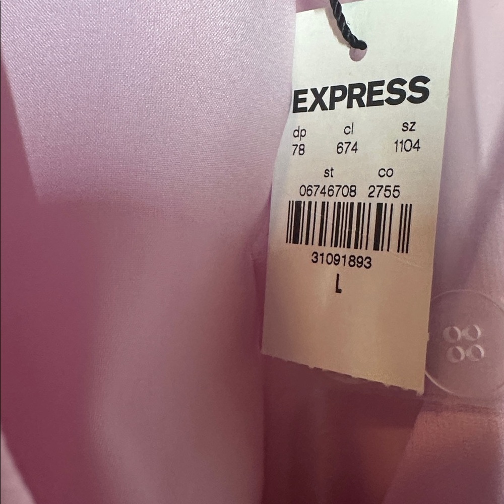 Express Double-Breasted Light Pink Blazer - Picture 8 of 9